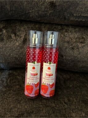 Bath & Body Works Strawberry Pound Cake Fine Fragrance Mist - Red
